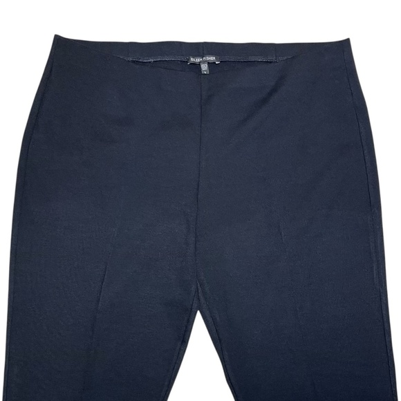 Eileen Fisher System Black Knit Pants Tapered Leg Pull On Women's Size Large - Picture 3 of 9